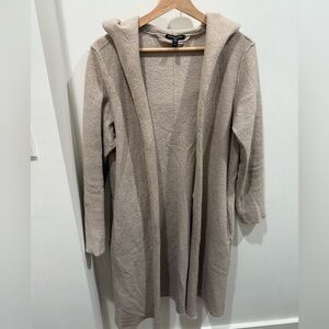 Cozy Hooded Cardigan in Beige